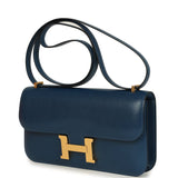 Hermes Constance Elan Deep Blue Chevre Chamkila Gold Hardware