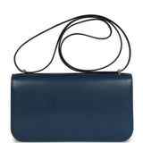 Hermes Constance Elan Deep Blue Chevre Chamkila Gold Hardware