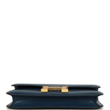 Hermes Constance Elan Deep Blue Chevre Chamkila Gold Hardware
