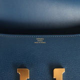 Hermes Constance Elan Deep Blue Chevre Chamkila Gold Hardware
