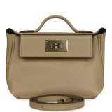 Hermes Mini 24/24 Beige Marfa Verso Evercolor and Swift Permabrass Hardware - Thumbnail View 1