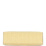 Hermes Kelly Pochette Vanille Matte Alligator Palladium Hardware