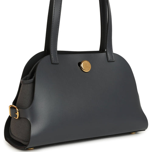 Hermes Tablier Sellier Ardoise Vache Hunter, Swift and Toile Militaire Gold Hardware