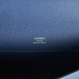 Hermes Kelly Cut Bleu Tie Epsom Palladium Hardware - Thumbnail View 7