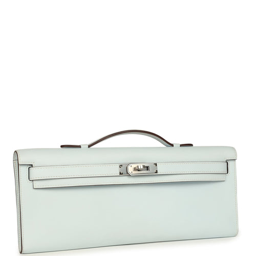 Hermes Kelly Cut Bleu Brume Swift Palladium Hardware