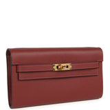Hermes Kelly Wallet To Go Rouge H Epsom Gold Hardware