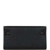 Hermes Kelly Wallet To Go Black Epsom Palladium Hardware