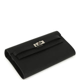 Hermes Kelly Wallet To Go Black Epsom Palladium Hardware