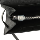 Hermes Kelly Wallet To Go Black Epsom Palladium Hardware