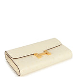 Hermes Constance Wallet To Go Nata Ostrich Gold Hardware