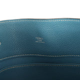 Pre-owned Hermes So Kelly 22 Blue Jean Togo Palladium Hardware