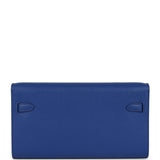 Hermes Kelly Wallet To Go Bleu Royal Epsom Gold Hardware