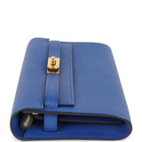 Hermes Kelly Wallet To Go Bleu Royal Epsom Gold Hardware