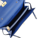 Hermes Kelly Wallet To Go Bleu Royal Epsom Gold Hardware