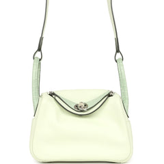 Hermes Mini Lindy Vert Fizz Swift and Matte Alligator Touch Palladium Hardware
