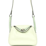 Hermes Mini Lindy Vert Fizz Swift and Matte Alligator Touch Palladium Hardware