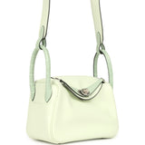 Hermes Mini Lindy Vert Fizz Swift and Matte Alligator Touch Palladium Hardware