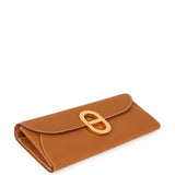 Hermes Maillon Chaine d' Ancre Wallet to Go Gold Epsom Gold Hardware