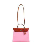 Hermes Herbag Zip PM 31 Bubblegum Pink Officier Canvas and Cuivre Hunter Palladium Hardware - Thumbnail View 7