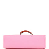 Hermes Herbag Zip PM 31 Bubblegum Pink Officier Canvas and Cuivre Hunter Palladium Hardware - Thumbnail View 6