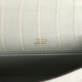 Hermes Kelly Pochette Vert D' Eau Matte Alligator Gold Hardware