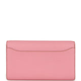 Pre-owned Hermes Constance Wallet To Go Bubblegum Epsom Palladium Hardware