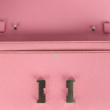 Pre-owned Hermes Constance Wallet To Go Bubblegum Epsom Palladium Hardware