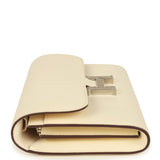 Pre-owned Hermes Constance Wallet To Go Nata Epsom Marquette Palladium Hardware
