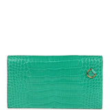 Hermes Kelly Pocket Long Wallet Vert Jade Shiny Alligator Gold Hardware - Thumbnail View 4