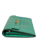 Hermes Kelly Pocket Long Wallet Vert Jade Shiny Alligator Gold Hardware - Thumbnail View 5