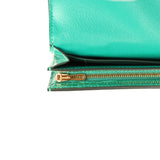 Hermes Kelly Pocket Long Wallet Vert Jade Shiny Alligator Gold Hardware - Thumbnail View 9