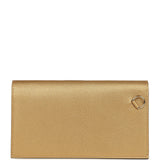 Hermes Kelly Pocket Long Wallet Dore Chamkilight Goatskin Permabrass Hardware