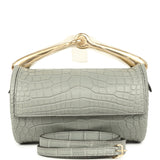 Hermes Maximors II Bag Gris Ciment Matte Alligator Permabrass Hardware