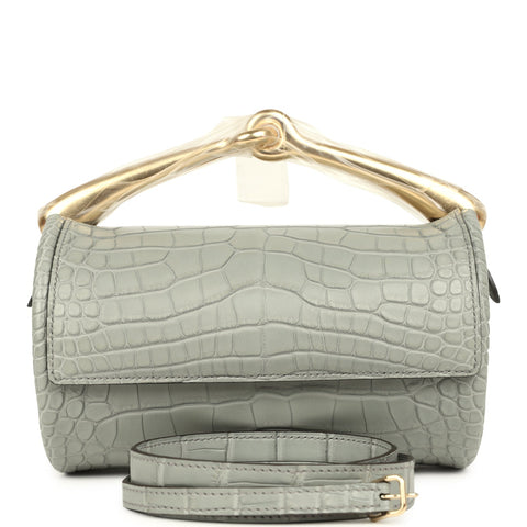 Hermes Maximors II Bag Gris Ciment Matte Alligator Permabrass Hardware