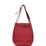 Pre-owned Hermes So Kelly 22 Rubis Togo Palladium Hardware