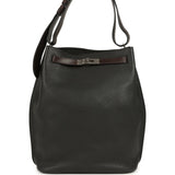 Pre-owned Hermes So Kelly 26 Prunoir Clemence and Ebene Barenia Palladium Hardware - Thumbnail View 1