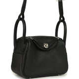 Hermes Mini Lindy II Black Clemence Palladium Hardware