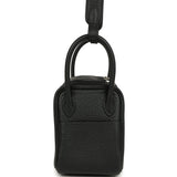 Hermes Mini Lindy II Black Clemence Palladium Hardware