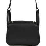 Hermes Mini Lindy II Black Clemence Palladium Hardware