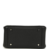 Hermes Mini Lindy II Black Clemence Palladium Hardware