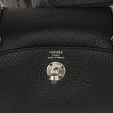 Hermes Mini Lindy II Black Clemence Palladium Hardware