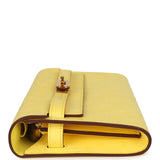 Hermes Kelly To Go Wallet Jaune Citron Ostrich Rose Gold Hardware