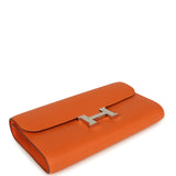 Hermes Constance Wallet To Go Orange Epsom Palladium Hardware