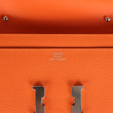 Hermes Constance Wallet To Go Orange Epsom Palladium Hardware