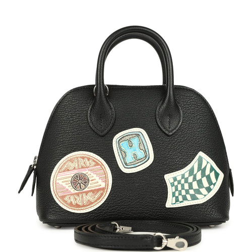 Hermes Mini 1923 Pique-Colle Bolide Black Chevre Palladium Hardware