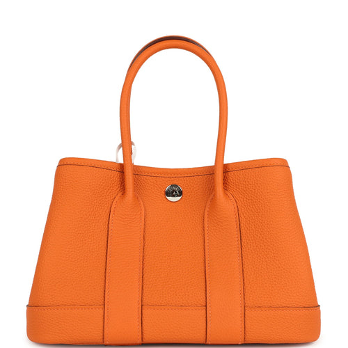 Hermes Garden Party Neo 23 Orange Togo Palladium Hardware