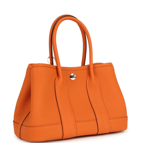 Hermes Garden Party Neo 23 Orange Togo Palladium Hardware