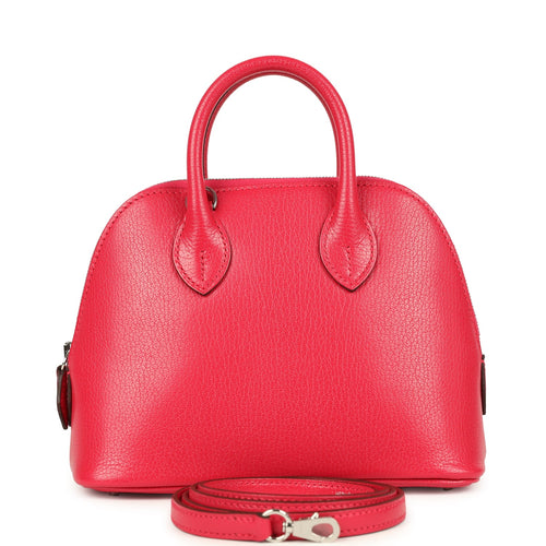 Hermes Mini 1923 Bolide Rose Extreme Chevre Chamkila Palladium Hardware