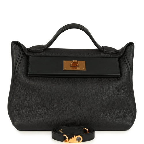 Hermes 24/24 29 Black Togo and Swift Gold Hardware