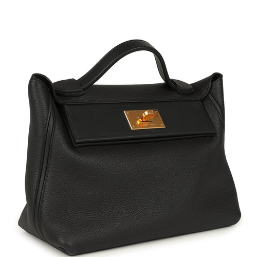 Hermes 24/24 29 Black Togo and Swift Gold Hardware